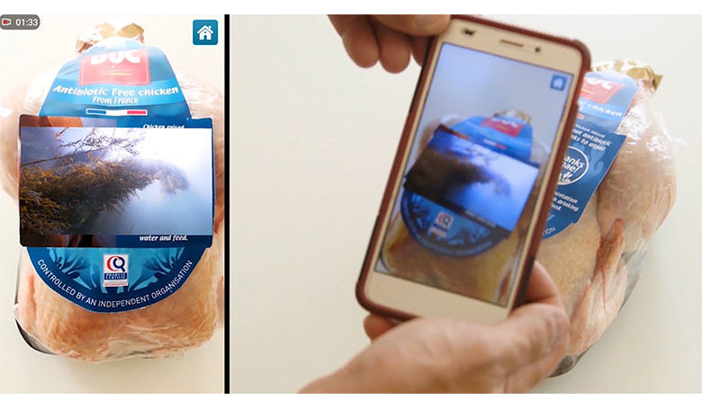 Une vidéo en Réalité Augmentée sur un poulet !